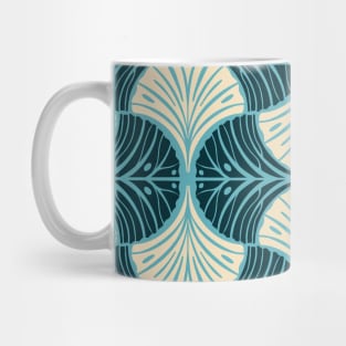 Blue Geometric Seashell Wallpaper Mug